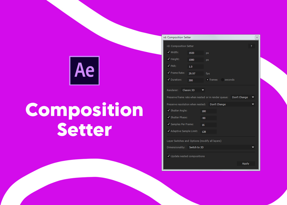 RD Comp Setter - After Effects composition setter