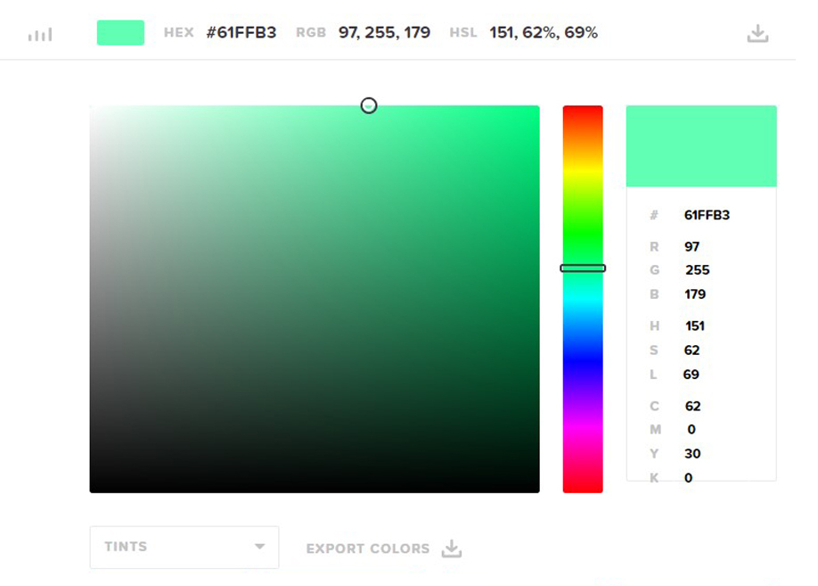 HTML color codes - Hex color codes, RGB and HSL generator