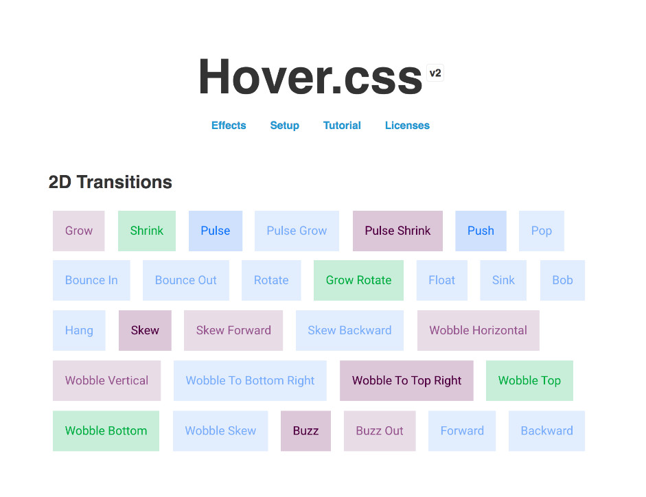 Hover.css - UI Libraries and Tools
